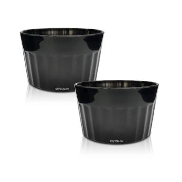 Imagem de Kit 2 Ramequins Preto Polipropileno - Ramequim Krystalon