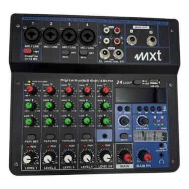 Imagem de Mesa De Som 6 Canais Bluetooth Interface Usb Mxt Mx-6t
