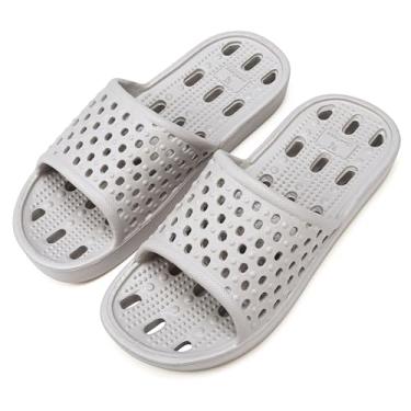 Imagem de Sandália de banho feminina e masculina com chinelo para banho e piscina antiderrapante de secagem rápida da Clootess, Grey .2, 11 Women/9 Men