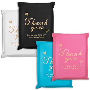 Imagem de Jowlroel Obrigado Poly Mailer 14,5X19" 50 Unidades, Sacos de Remessa À Prova D'Água e Resistentes A Rasgos para Roupas, Sacos de Correspondência Fortes com Autovedação, Sacos de Em (14,5 X 19 Polegada