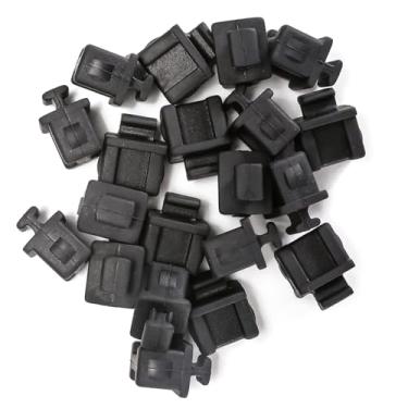 Imagem de QSFPTEK 20 Tampas Protetoras Antipoeira Sfp, Protetor De Porta Sfp+, Fibra Óptica, Silicone Macio E Durável Para Switch, Placas Rede, Roteadores, Conversores Mídia