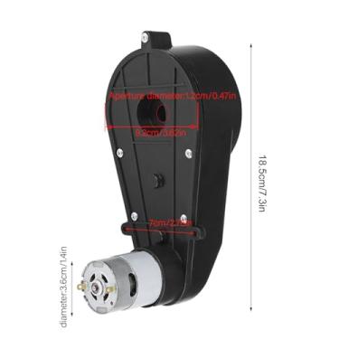 Imagem de Caixa Elétrica de Engrenagem do Motor, Engrenagem Média de Metal, Alta Velocidade, Baixo Ruído, Resistência Ao Desgaste, para Carruagem para Crianças (6v20000 Rev)