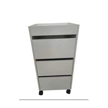 Imagem de CARRINHO AUXILIAR GAVETEIRO MADEIRA MDF COM 3 GAVETAS (Branco)