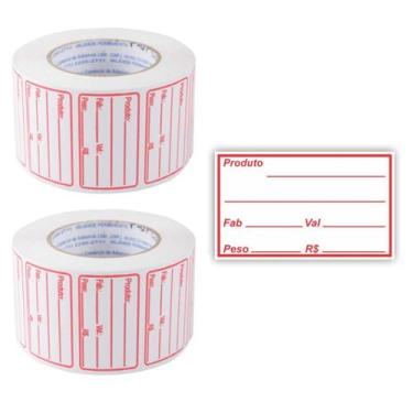 Imagem de Kit 1320 Etiquetas p/ Congelador Produto Peso Validade Preço - Fitacre