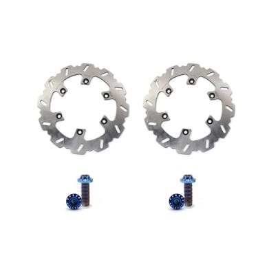 Imagem de Arashi Discos de freio dianteiro Rotores com parafusos de montagem para Yamaha RD350LC 1985-1993, RD500LC 84-88, SRX600 86-87, XJ600 83-91, FZ750 GENESIS 87-88, acessórios de substituição de