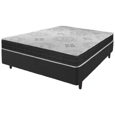 Imagem de Cama Box Casal Preto + Colchão San Francisco Espuma 138cm