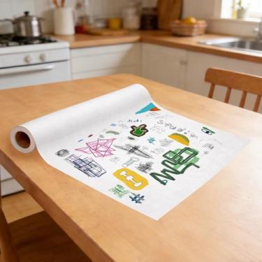 Imagem de Rolo de papel de cavalete de mesa de 30 cm × 49 m, presente ideal para artesanato, desenho, pintura, lembrancinha de festa