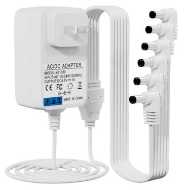 Imagem de Adaptador de alimentação AC/DC 4.5V1A adequado para decoração de edifícios de iluminação de Natal, compatível com acessórios de iluminação Lemax, 44242 74269 74274 94566 94527 (6 cabeças de saída