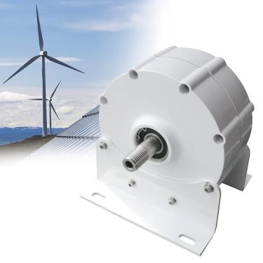 Imagem de Gerador de ímã permanente sem engrenagem 800W 12V 24V 48V Gerador de alternador CA de baixa velocidade com base para Turbina Eólica Turbina Eólica 520rpm,48V