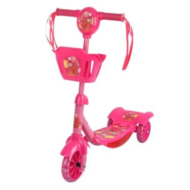 Imagem de Patinete Infantil com Luzes e Sons Interativos – Ideal para Crianças (Rosa)