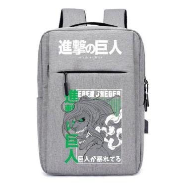 Imagem de Mochila Escolar Usb Estampa Dtf Menino Anime Atake Titan - Use Thuco, 