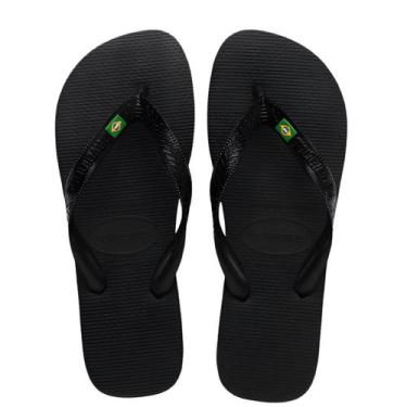 Imagem de Chinelo Masculino Havaianas Brasil, Preto, 39/40