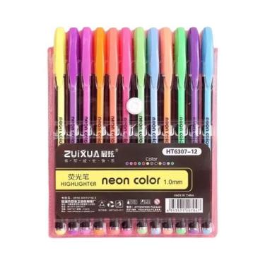 Imagem de Canetas De Gel Com Glitter Metálico, Conjunto De 12/24 Peças Para Esco