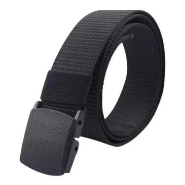 Imagem de Cinto Masculino Preto de Nylon Grosso Com Fivela de Plástico - Cinto&e