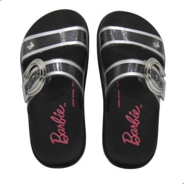 Imagem de Tamanco Infantil Grendene Kids Barbie Preto/Fume, Pf, Preto, Fume, 35