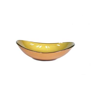 Imagem de CUBA DE VIDRO OVAL 55CM DOURADO REAL