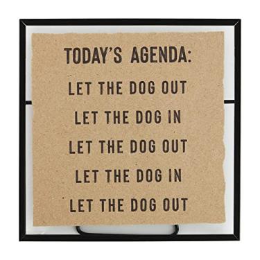 Imagem de Mud Pie, Today's Agenda, placa de metal para cães, 20,32 cm x 20,32 cm