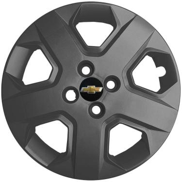 Imagem de Kit 4X Calota Gm Cobalt Aro 15 Grafite Emblema 372Cp