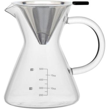 Imagem de KANNE CAFETEIRA COM FILTRO 17x16x12cm 600ml BOROSILICATO TRANSP