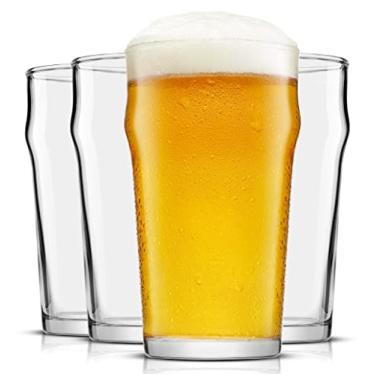 Imagem de JoyJolt Grant Conjunto de 4 copos para copo de 1,2 litros em um design tradicional de taças para beber. Óculos de cerveja grandes para Guinness, Stout e Craft Beer Glasses da Pint!