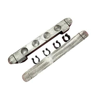 Imagem de Fancyes 2 peças 4 suporte de mesa de armazenamento de tacos de sinuca para tacos de bilhar suporte para tacos de bilhar na parede para clubes de, CINZENTO