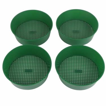 Imagem de FERRAMENTA DE LIXAGEM DE PENEIRA DE MALHA DE JARDIM DE PLÁSTICO PARA PLANTAS FILTRO DE PEDRA DE AREIA 4 PCS
