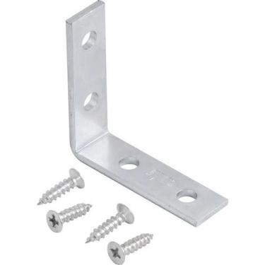 Imagem de Cantoneira p/ cortina 04x04cm zincado cce0044 c/ 4 pç Vonder