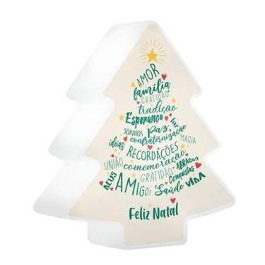 Imagem de Luminária Árvore de Natal - Palavras - DECORFUN
