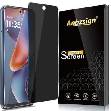 Imagem de Anbzsign Pacote com 2 protetores de tela de vidro temperado para Moto G Stylus 5G (2025)/Motorola Edge 60 Stylus, película privada antiespionagem 9H, antiarranhões, compatível com capas.