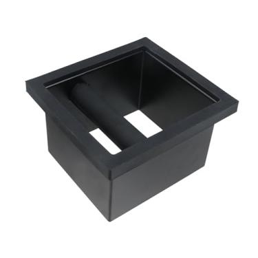 Imagem de Antrader Caixa de café sem fundo, calha para café expresso para cafeteria comercial, escritório, casa, aço inoxidável, preto (1 peça)