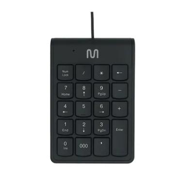 Imagem de Teclado Numérico Com Fio Multi, USB, Cabo De 120cm, Com Tecla 000, Preto - Tc227