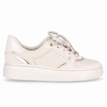 Imagem de Tênis Beatriz Anabela Médio Off White com Ouro - Piccadilly, 37