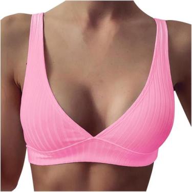 Imagem de Conjunto de biquíni feminino moda maiô de duas peças preenchido Soild 