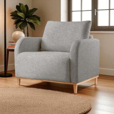 Imagem de Poltrona para Sala de Estar Madeira Maciça Camila Luxo - Castellar Mób