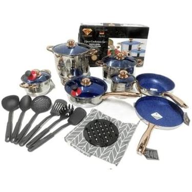 Imagem de Conjunto De Panelas Antiaderente Teflon 23 Peças Com Avental