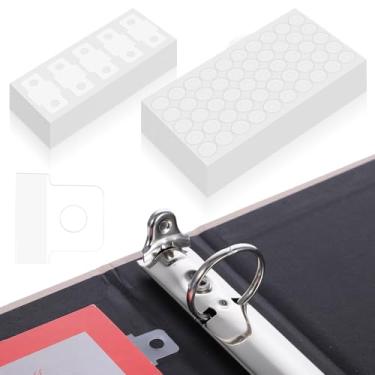 Imagem de YBEATY 1000 adesivos transparentes para fichário, etiquetas de reforço autoadesivas, sem página perfurada para conversor de folhas soltas, refil de refil para documentos de escritório, materiais de