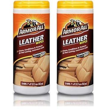 Imagem de Limpador de interiores Car Leather Wipes Armor All 20 Count x2