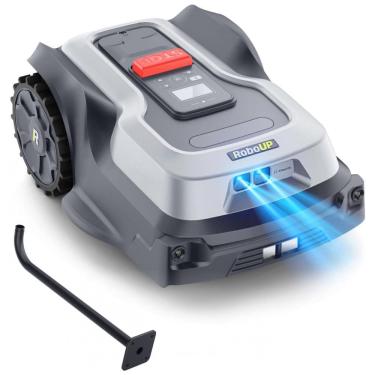 Imagem de Cortador de Gramado Robô RoboUP T1200Pro Cinza/Preto - Sem Fio, RTK+Visão AI, Até 1500 m², Zonas Ilimitadas, Suporte Parede L.