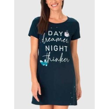 Imagem de Camisola Curta Malwee 1000130656 Feminina Estampada Algodão T. P/XGG-Feminino