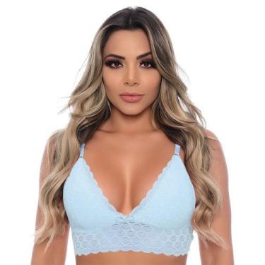 Imagem de Sutiã Top Lingerie Langeri Sem Bojo Sem Aro Com Renda 711 - Patitex, G