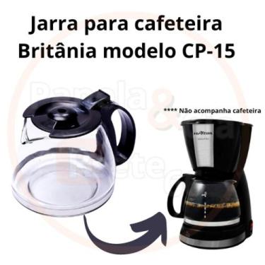 Imagem de Jarra de vidro para cafeteira elétrica Britânia modelo CP15 preta