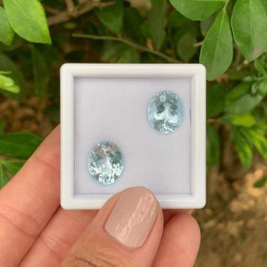 Imagem de Água Marinha Oval Par 8,87ct - SP GEMAS