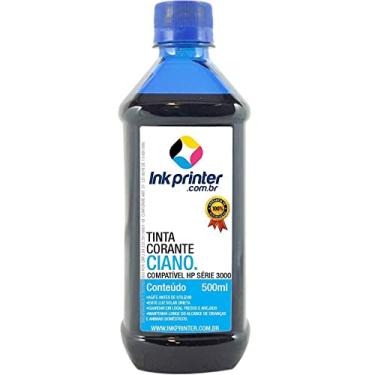 Imagem de Tinta Inkprinter Ciano para Recarga de Cartucho de Impressora Hp (500ml)