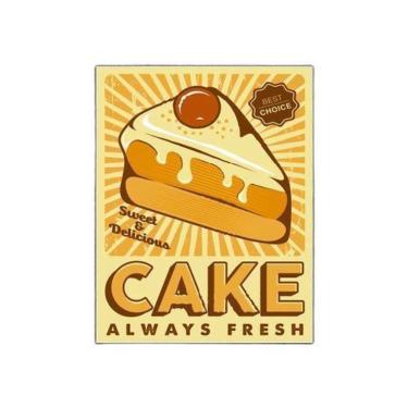 Imagem de Kit 5 Placas Decorativa Padaria Bolo - Cake Always Fresh