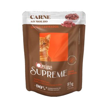 Imagem de Ração Úmida Quatree para Gatos Supreme Adulto Sabor Carne 85gr