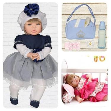 Boneca Bebê Reborn Gatinha Realista Brastoy 100% Silicone Conjunto de Roupa  Chupeta Mamadeira e Pelúcia - Boneca Reborn - Magazine Luiza