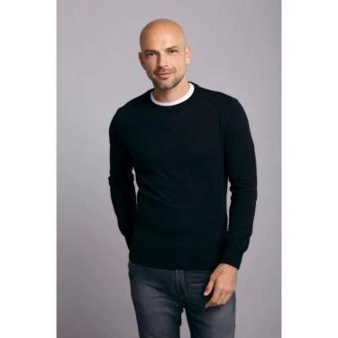Imagem de Sueter Masculino Tricô Gola Careca Highstil