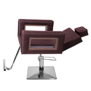 Imagem de Cadeira Poltrona de Cabeleireiro Recl Lisboa Vinho