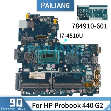 Imagem de Placa-mãe portátil para HP  Notebook Mainboard  i7-4510U  440 G2  450 G2  LA-B181P  784910-601