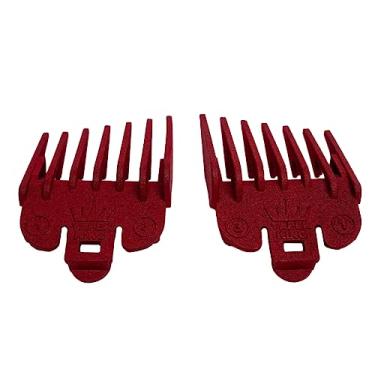 Imagem de Taper King Guia de aparador de cabelo, conjunto de protetores de pente – Cônicos à prova de tolos e desbotamento em casa! Rubi (#1 a #3) - Compatível com Oster/Andis Clippers!